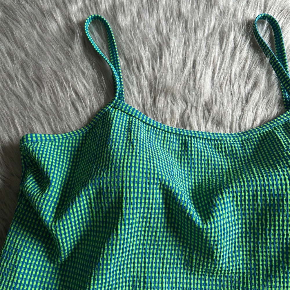 Baltex Swimsuit Tank Top Womens Size 20W Green Blue Swimwear - Picture 2 of 6